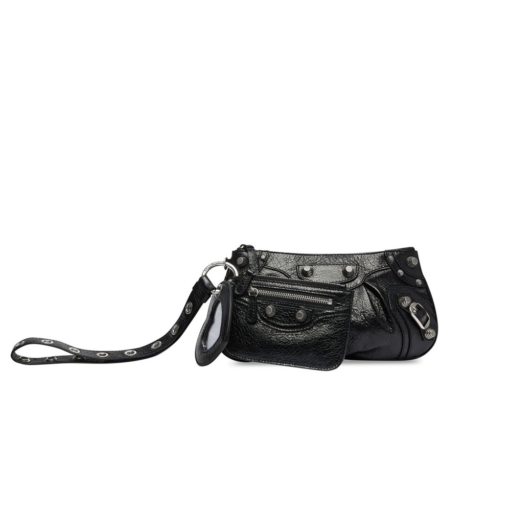 Balenciaga Black Le Cagole Mini Multipouch Clutch bag and wallet